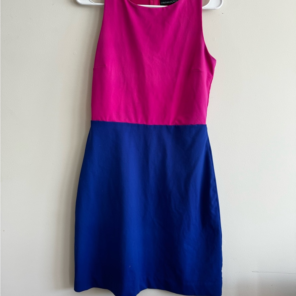 Cynthia Rowley Dress Colorblock pink/blue Size S
